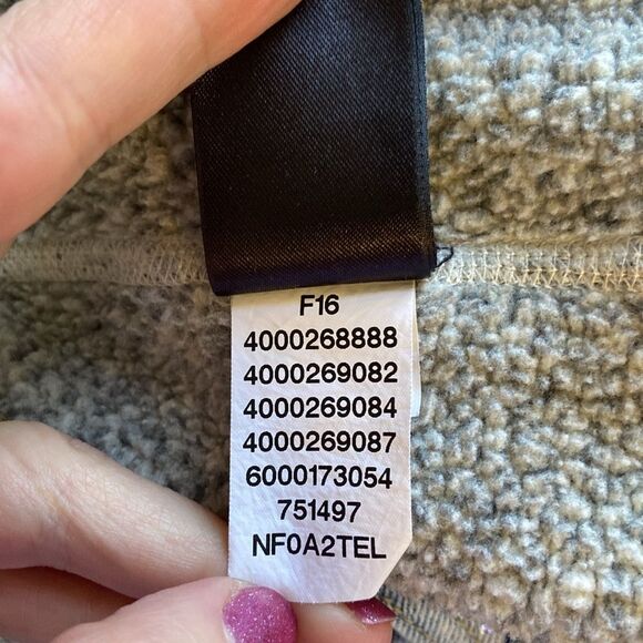 The North Face Gray & White Heathered Crescent Full Zip Hoodie Jacket Sz Medium - Picture 10 of 10